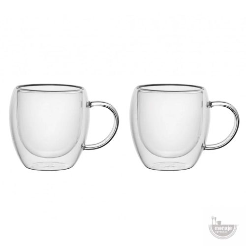 SET 2 TAZAS BOROSILICATO VIENA 220CC